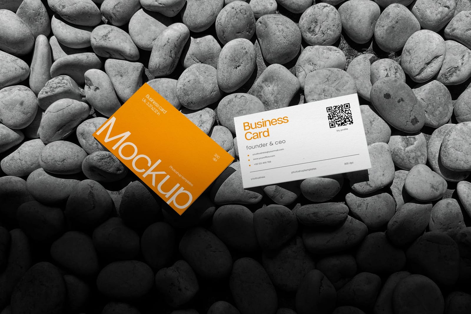 Creative Stone Business Card Mockup