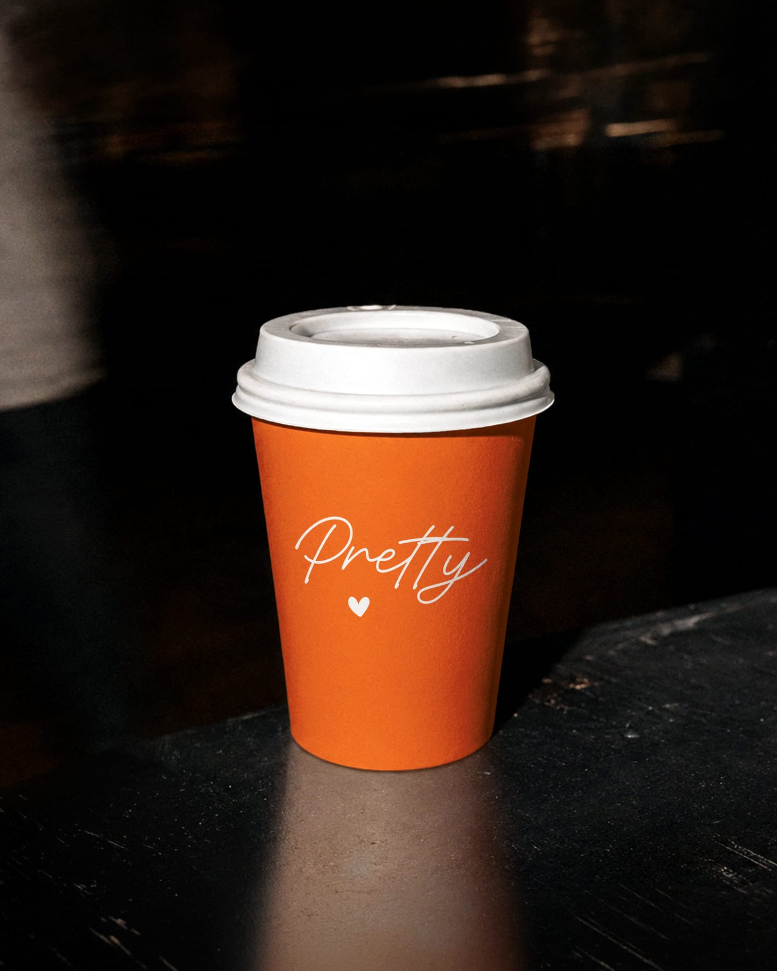 Dark Cafe Coffee Cup Mockup