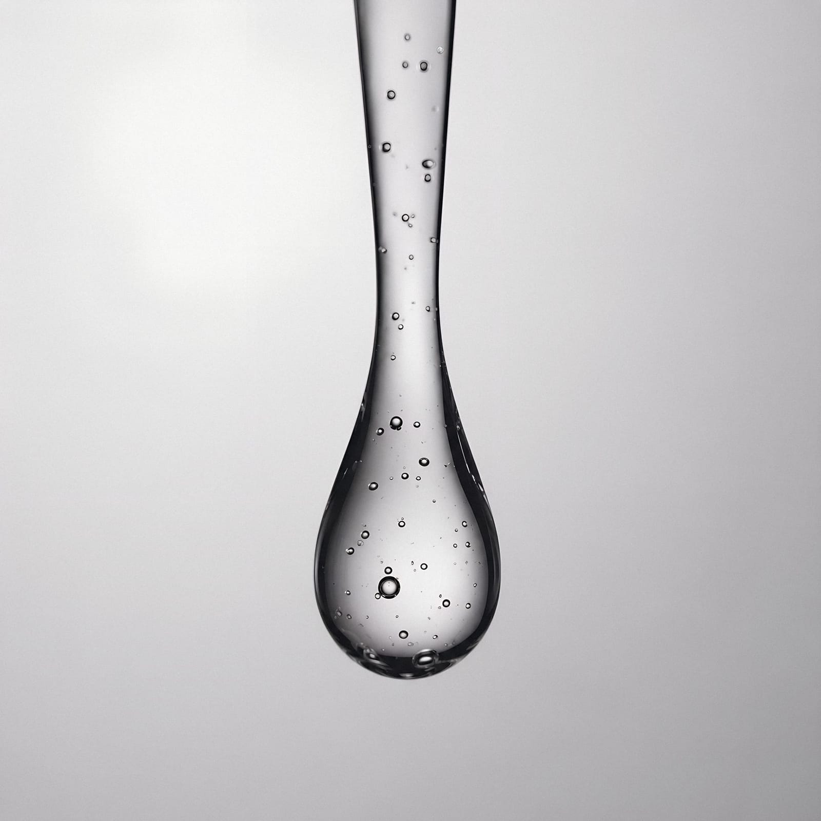 Delicate Droplet With Floating Bubbles
