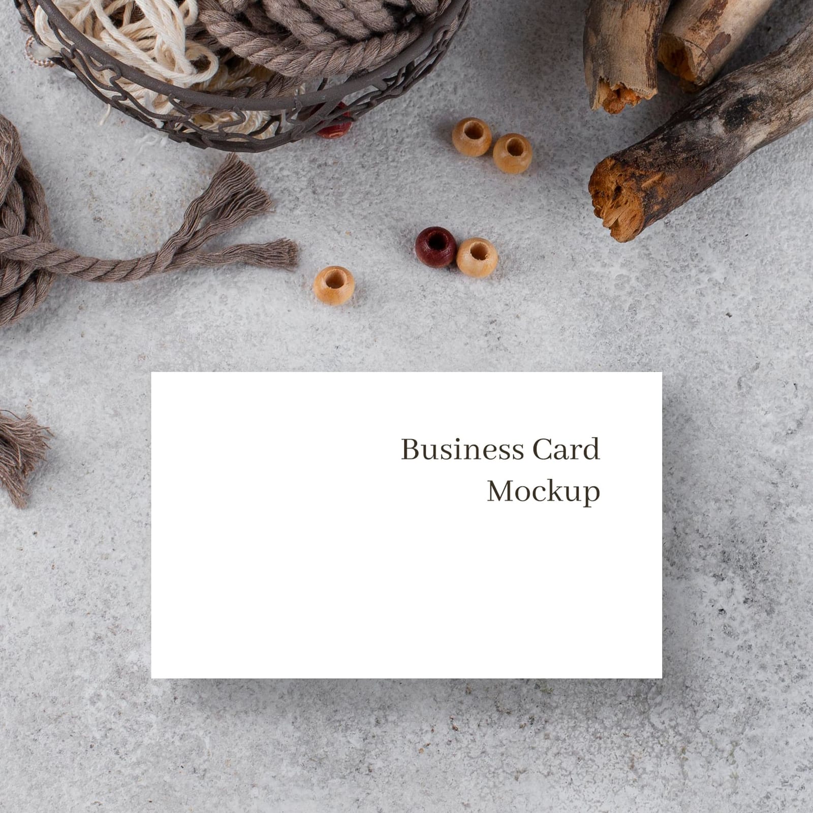 Square Business Card Mockup