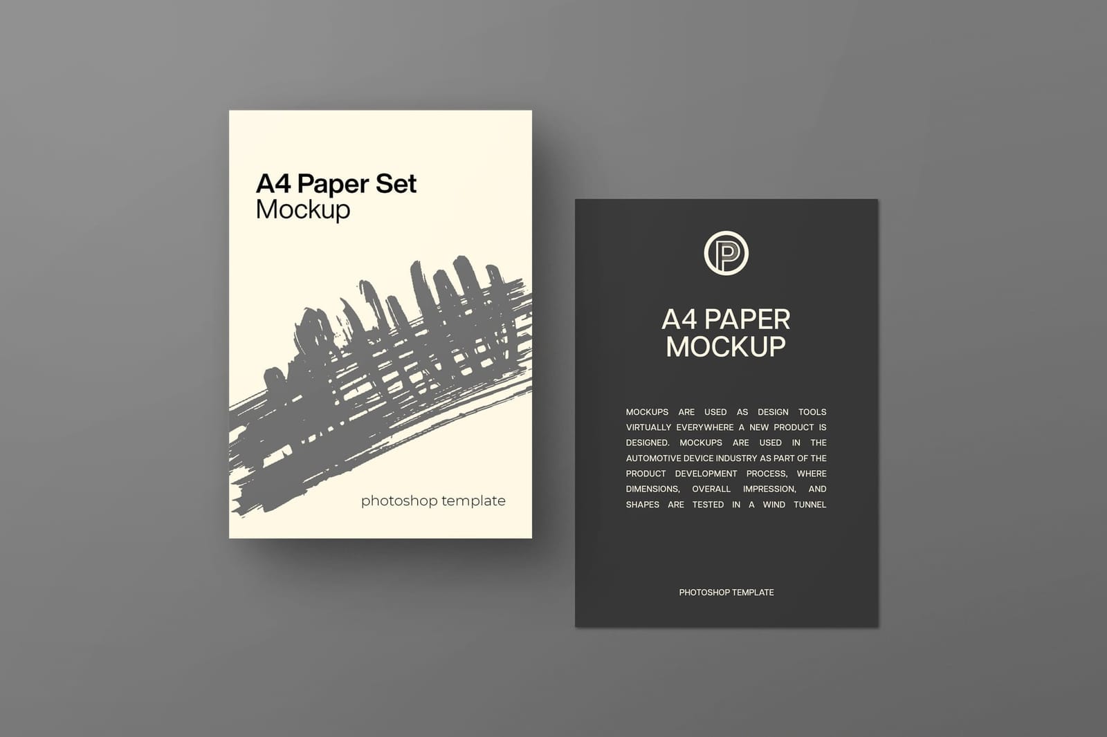 A4 Paper Set Mockup