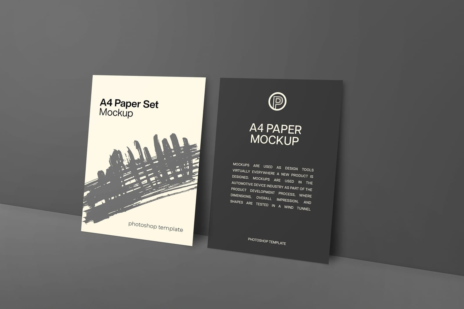 A4 Paper Set Mockup