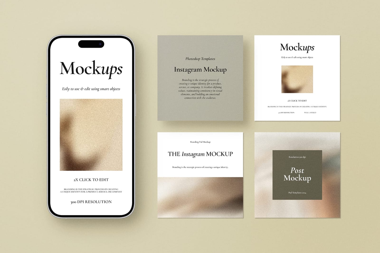 Boho Instagram Post UI Mockup