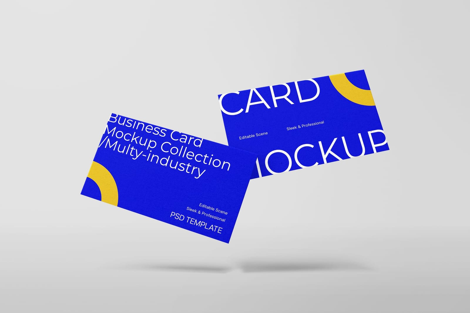 Floating Business Card Mockup Duo