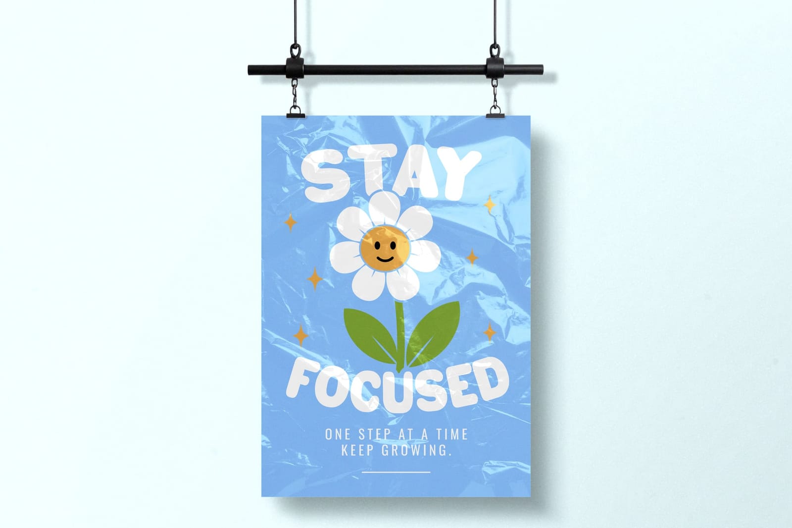 Glossy Hanging Poster Mockup