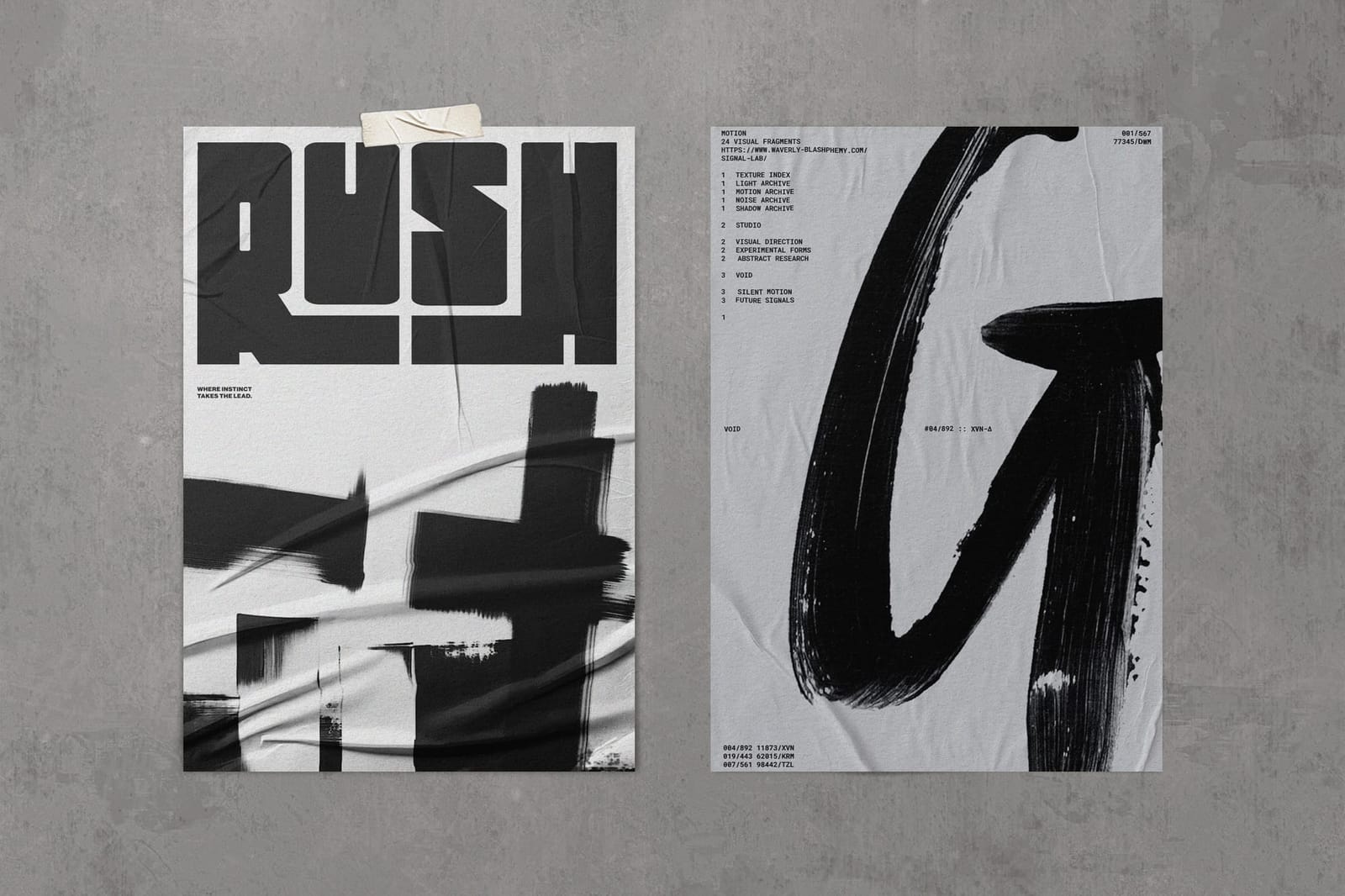 Glued Tape Poster Mockup