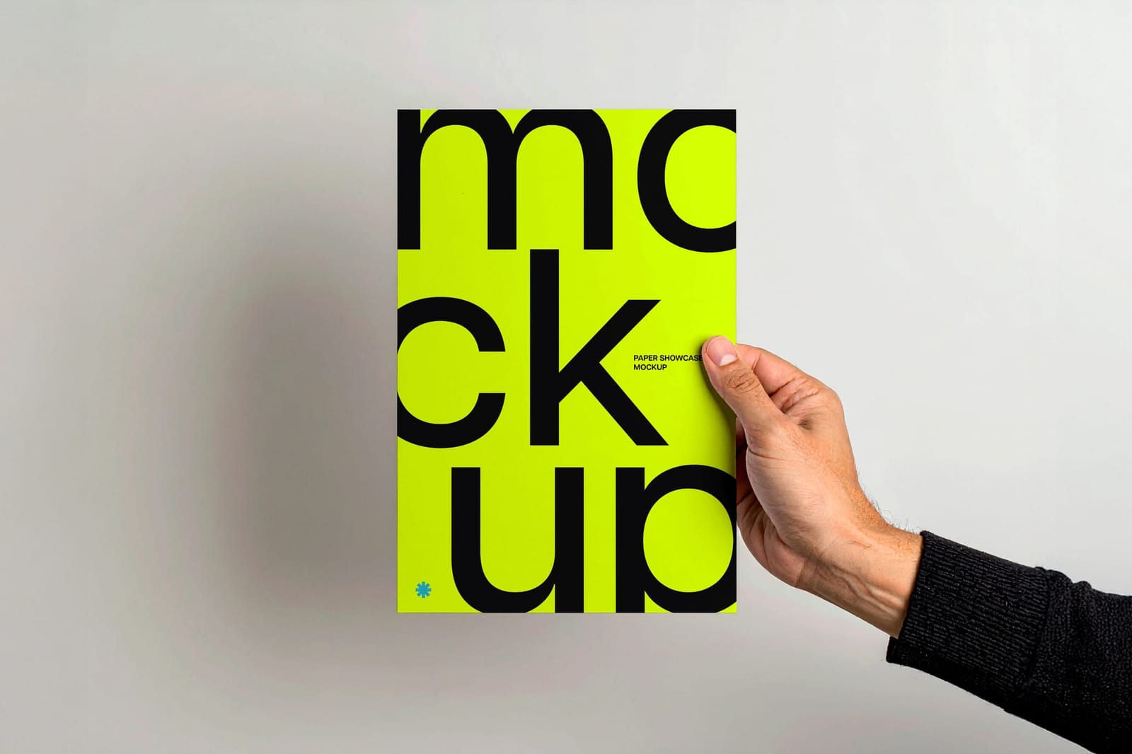 Hand Holding Paper Mockup
