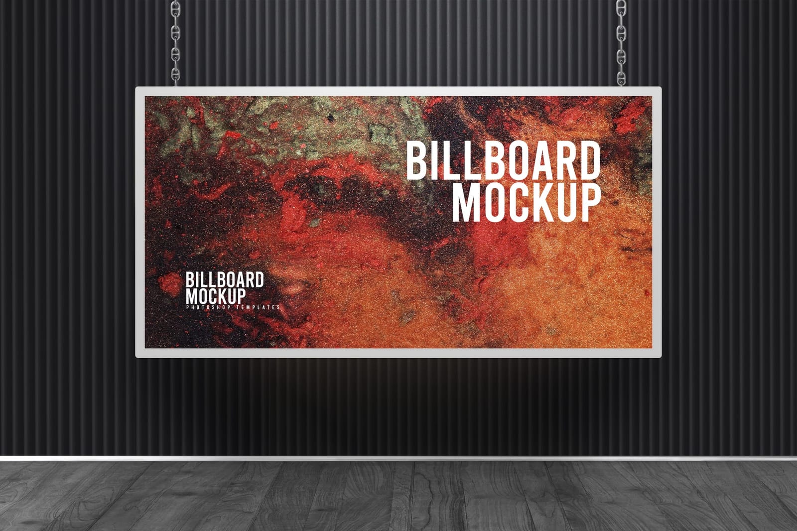 Hanging Poster Billboard Mockup