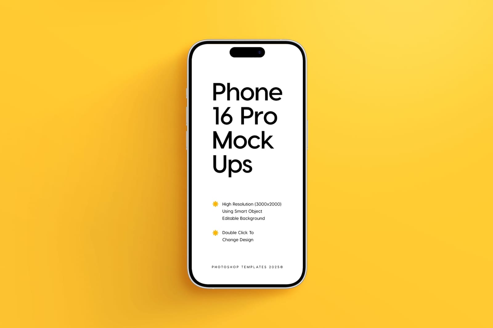 Isolated Solo iPhone 16 Screen UI Mockup