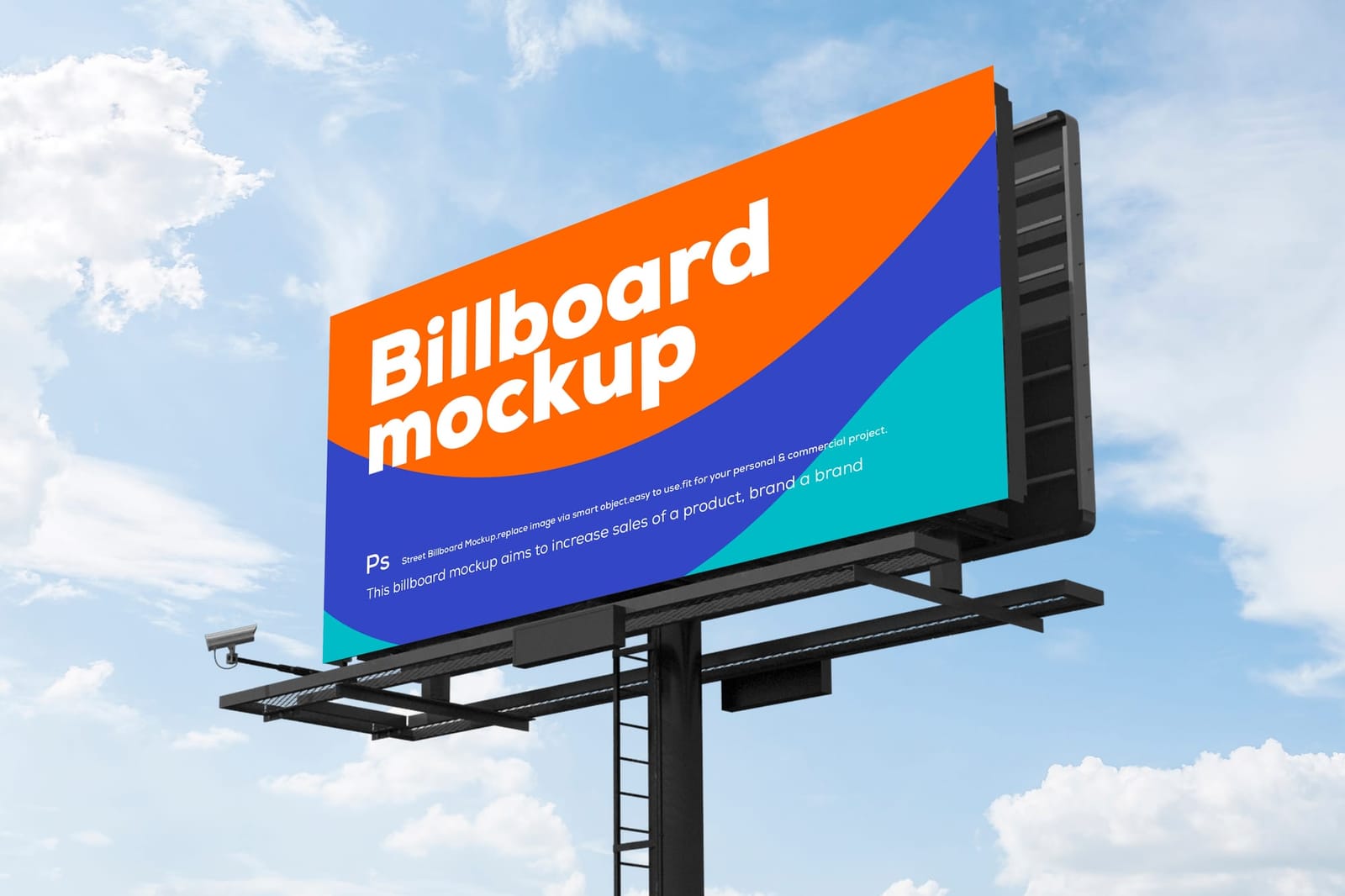Left View Promotional Billboard Banner Mockup