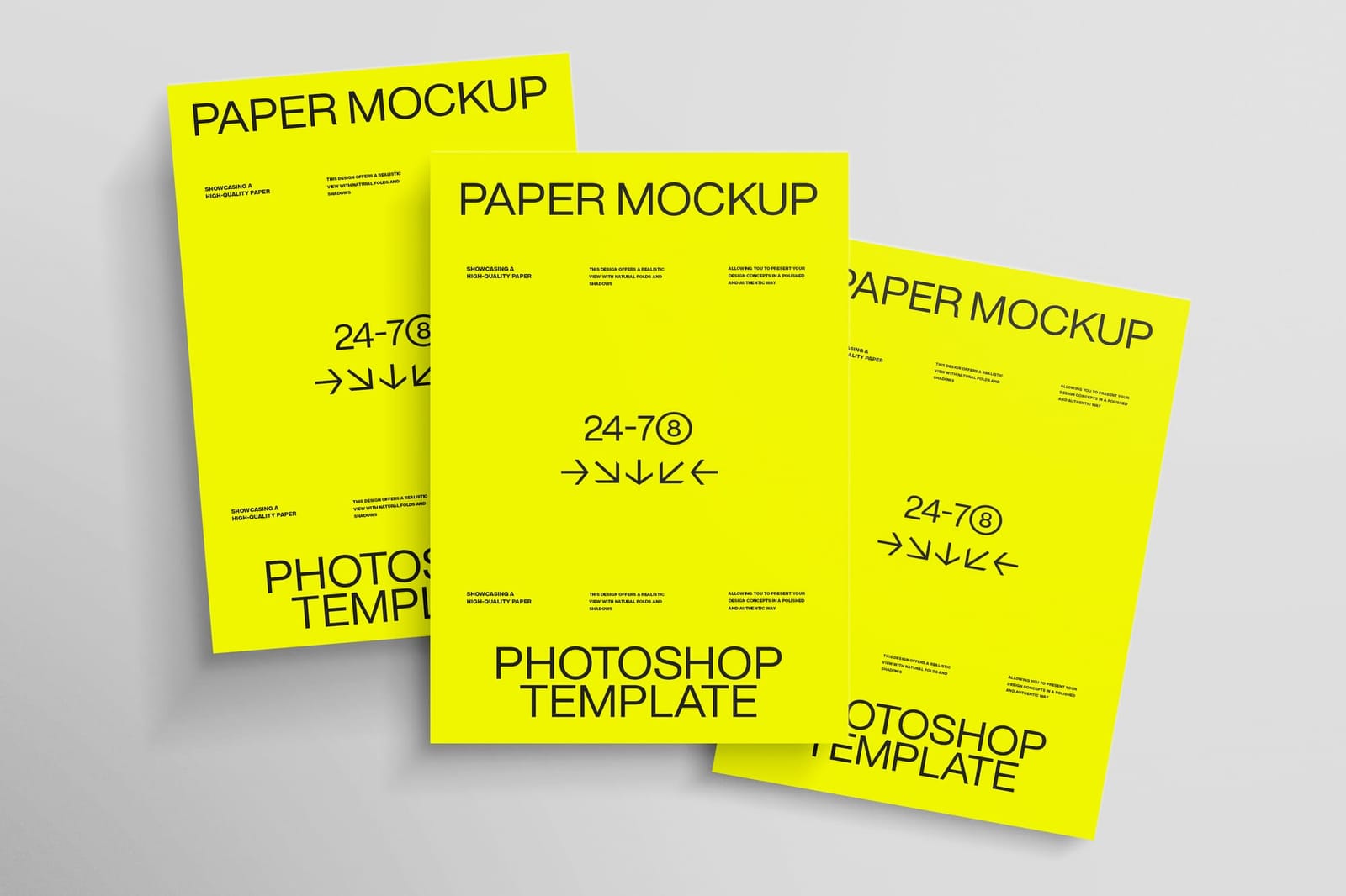 Minimal Yellow A4 Poster Mockup