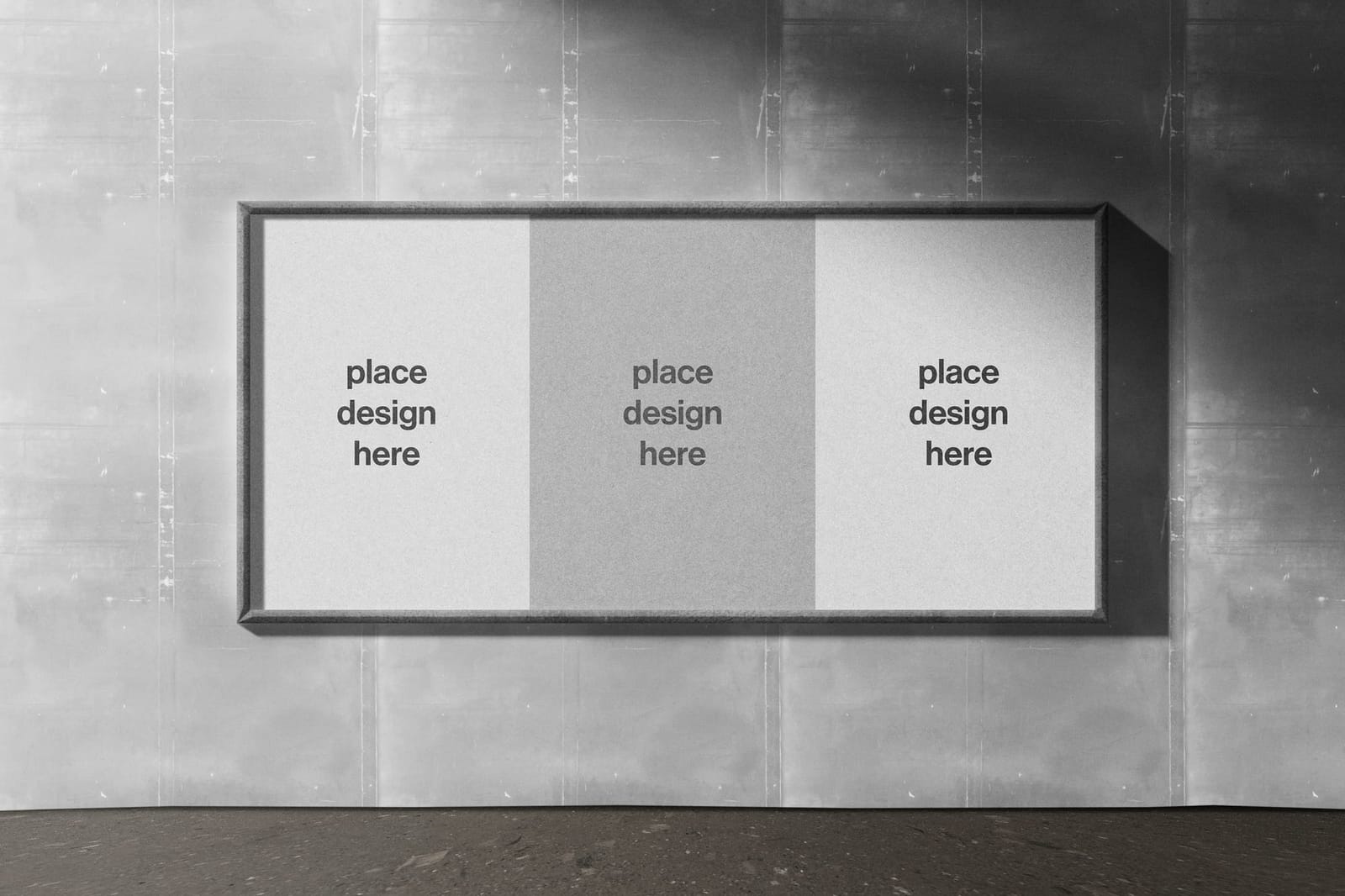 Monochrome Simple Billboard Sign Poster Mockup