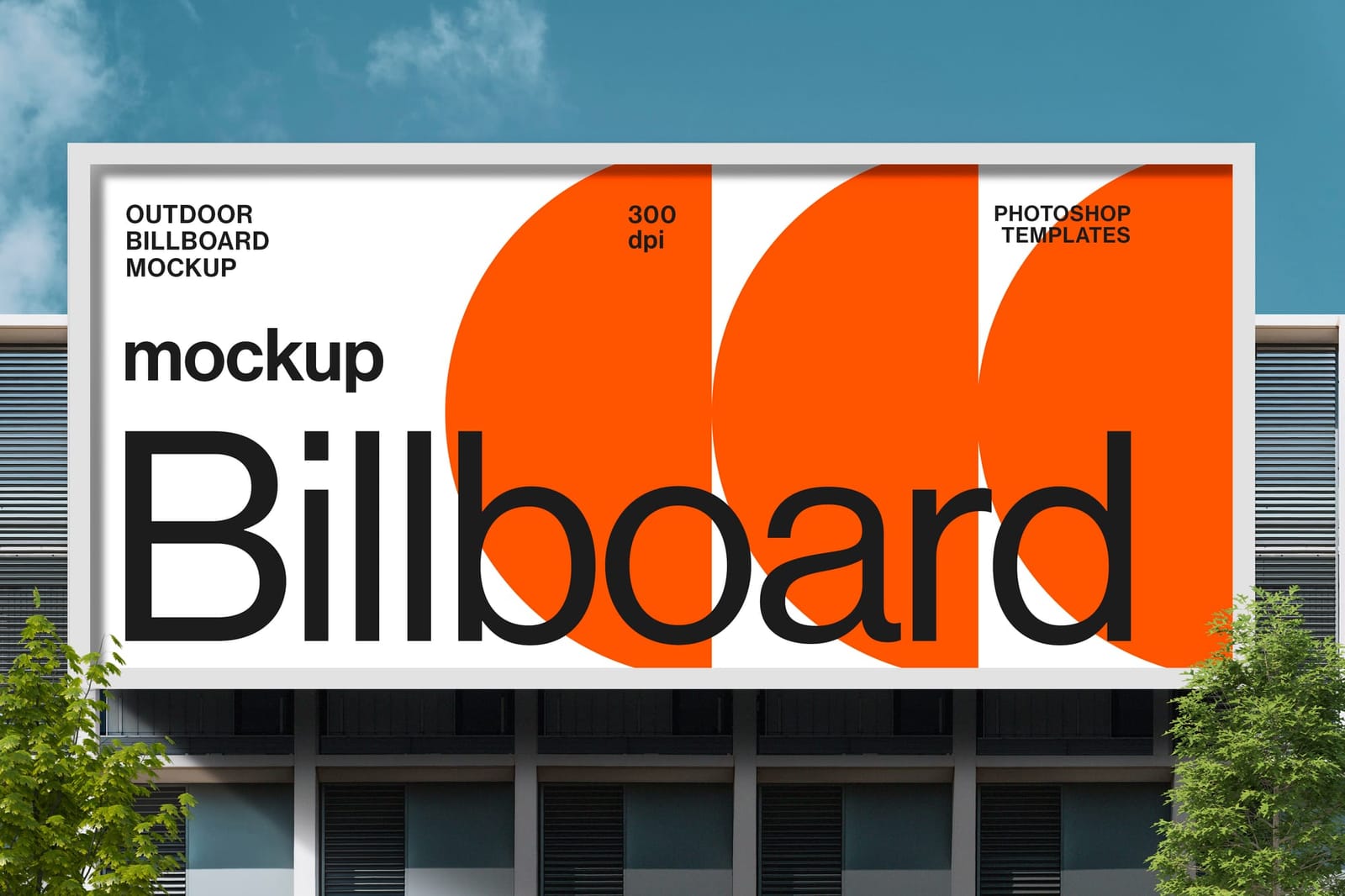 Side Angle City Banner Billboard Mockup