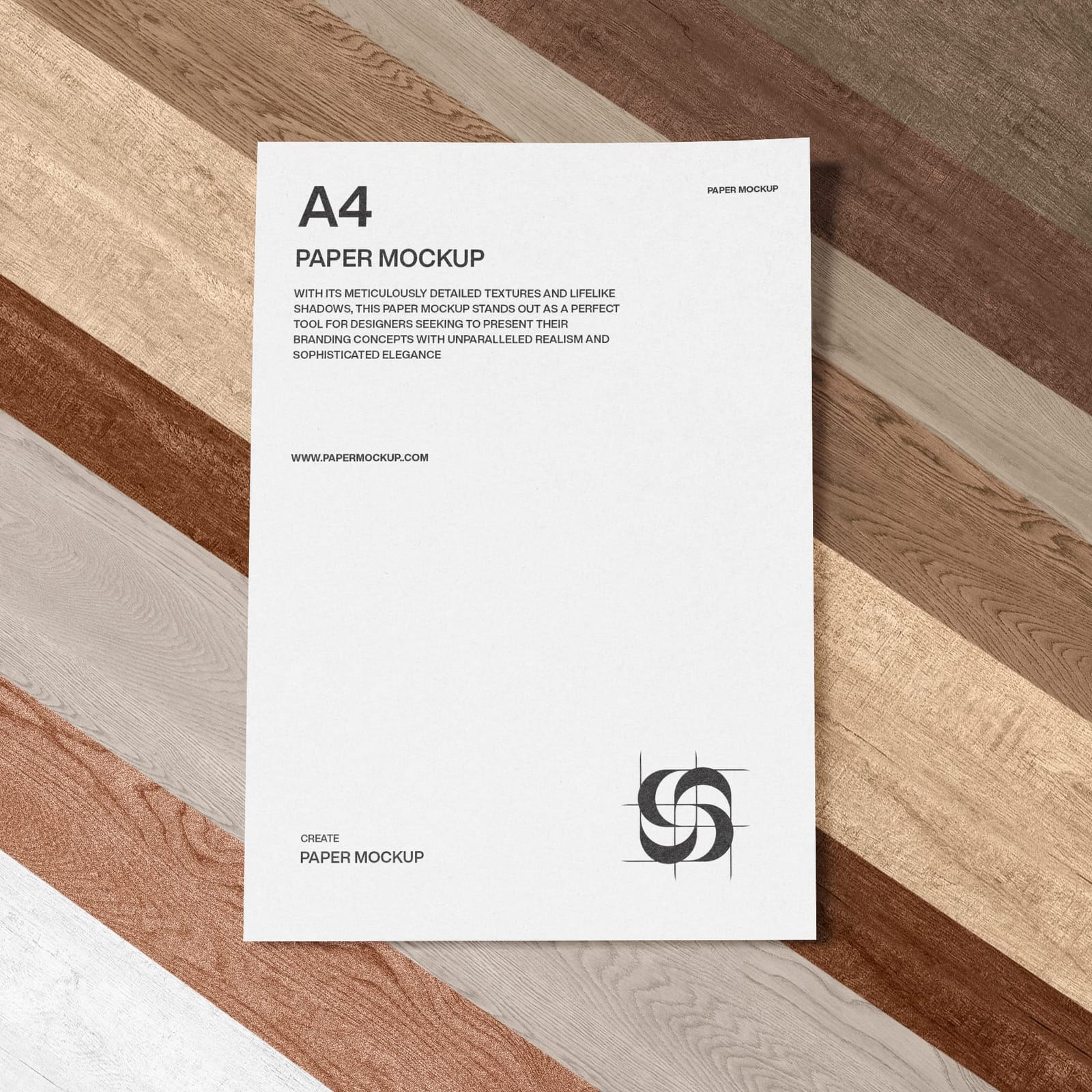 Paper Mockup On Table