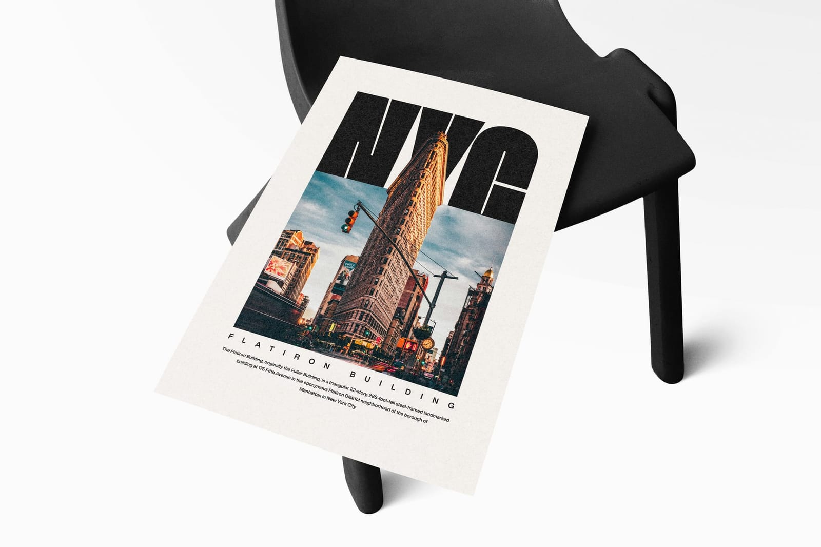Poster Mockup on Chair