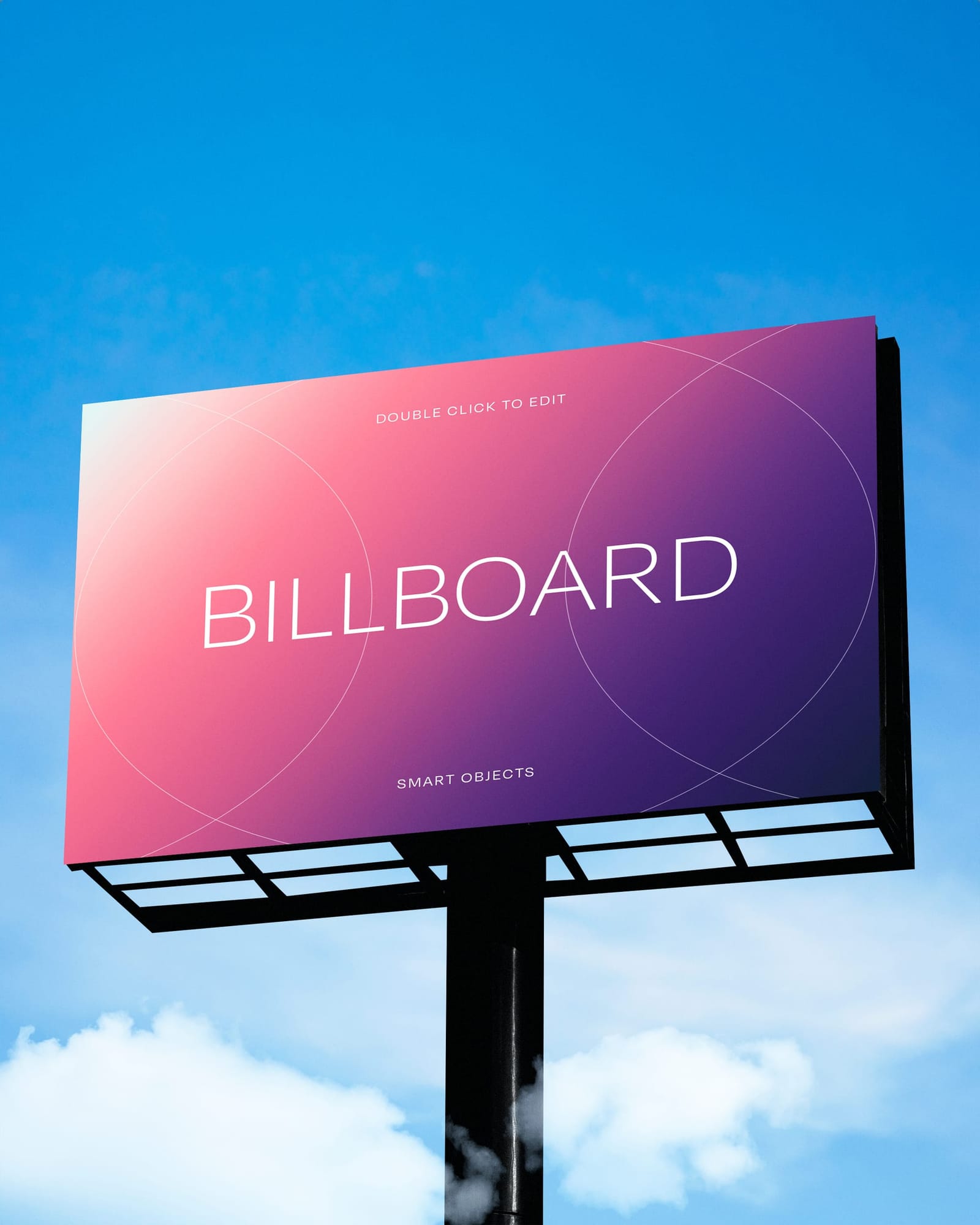 Left View Sky Billboard Mockup