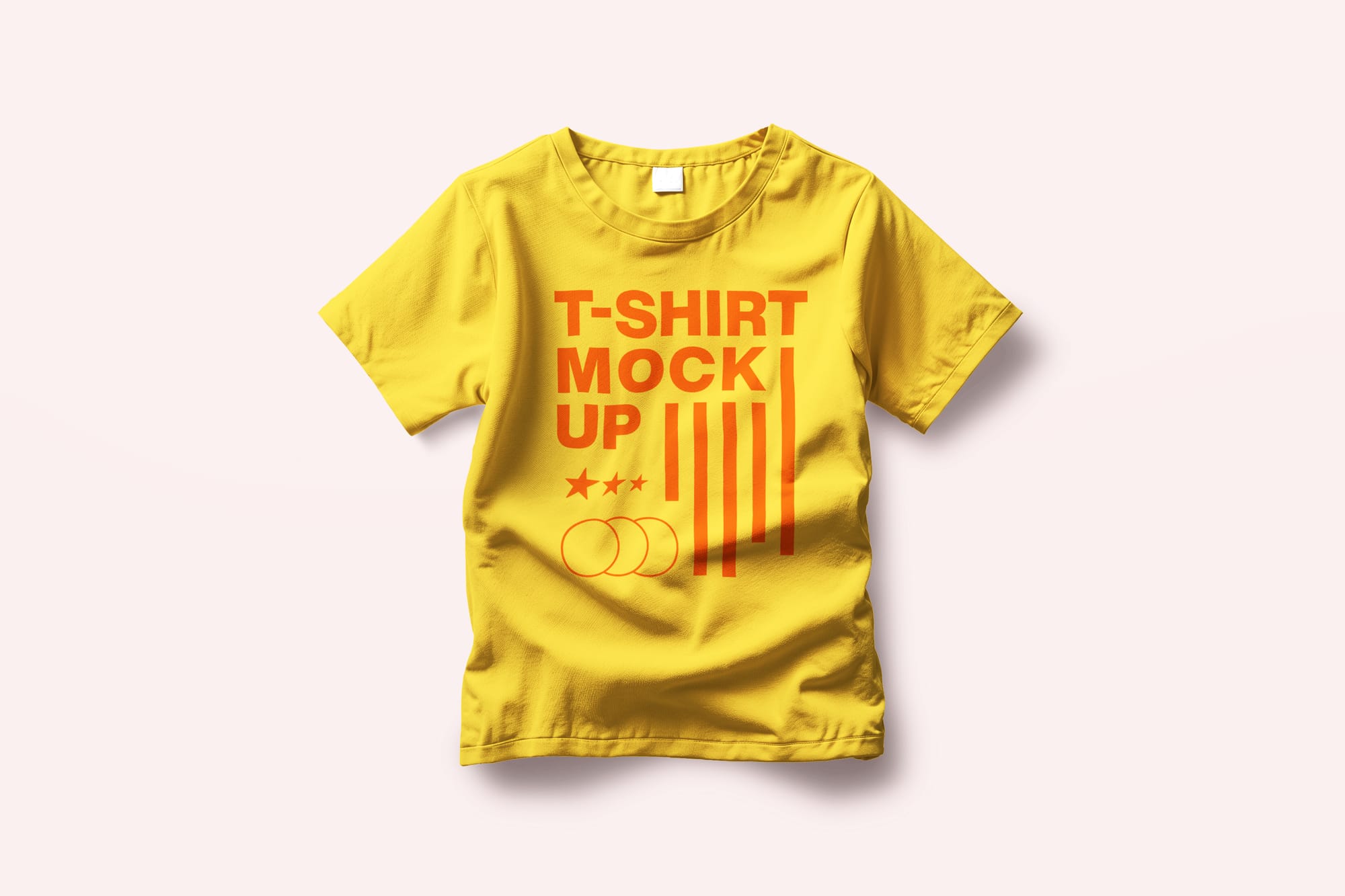 T-Shirt Mockup with wrinkled