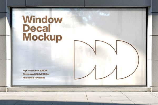 Large Window Decal Mockup