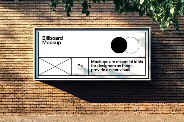 Billboard Mockup on Brick Wall