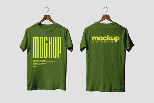 Hanging T-Shirt Mockup Modern