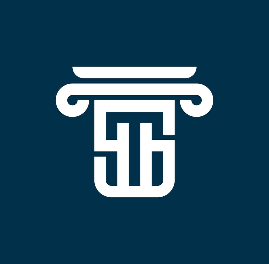 Sterling Tribunal Law Firm Branding Identity, Minimal Classic Column Logo Design, Professional Legal Monogram Symbol, Elegant Justice Inspired Visual System