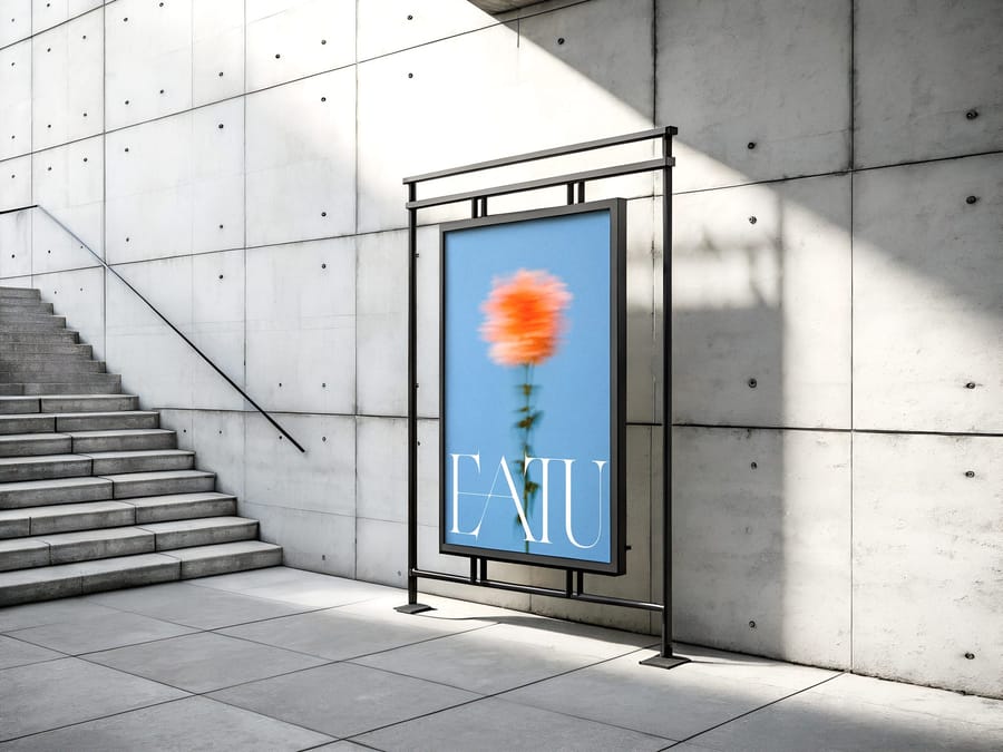 Billboard Mockup On Station