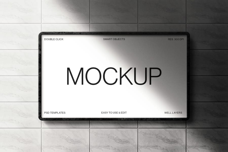 Billboard Mockup with Shadow