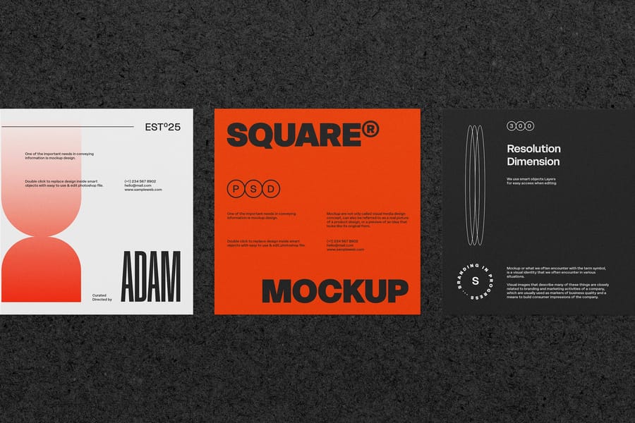 Elegant Brand Square Mockup