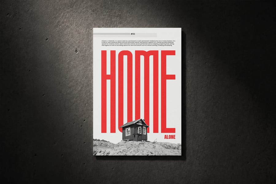 Dark Concrete Poster Mockup