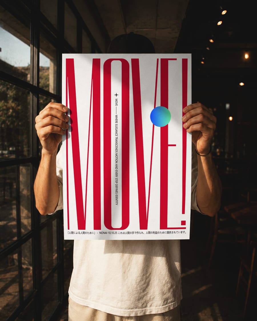 Street Style Handheld Poster Mockup