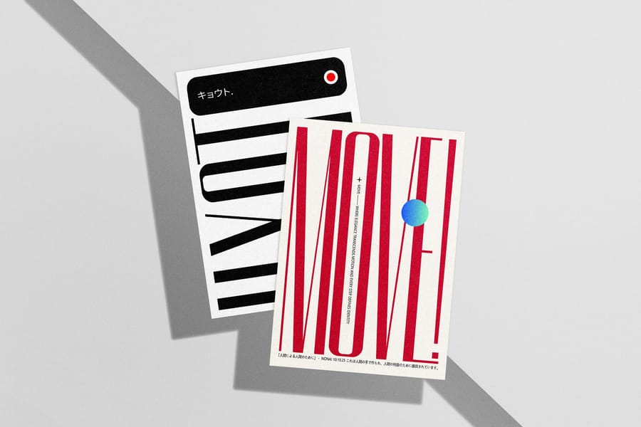 A4 Poster Mockup on Edge