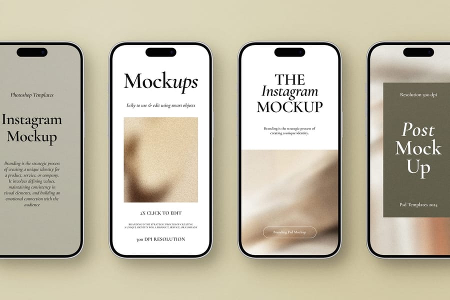 Boho Multi iPhone UI Insta Story Mockup