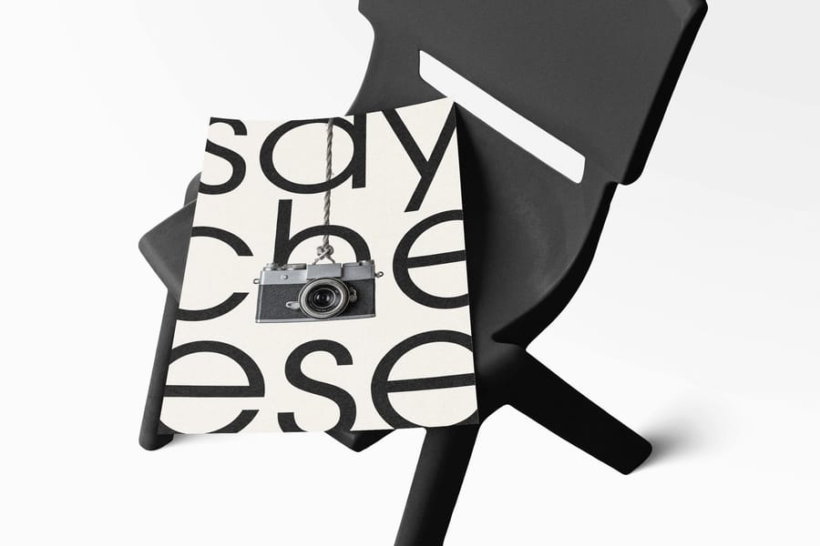 Poster Mockup on Chair