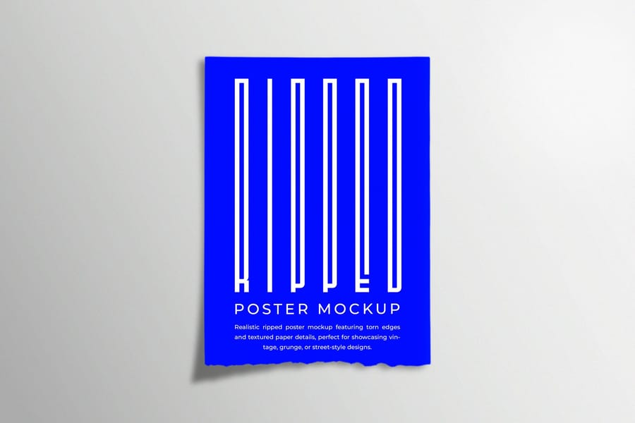 Ripped Poster Mockup
