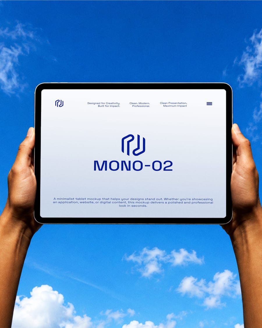 Sky Frame Tablet Mockup