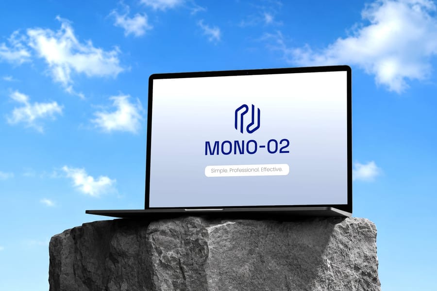 Sky Peak Laptop Mockup