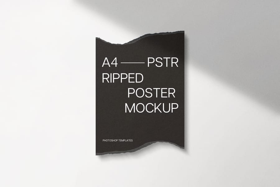 Torn Edge A4 Poster Mockup