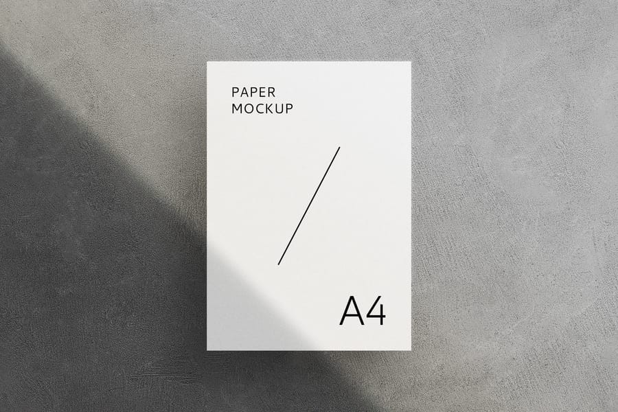 White Poster Mockup On Rough Wall Background